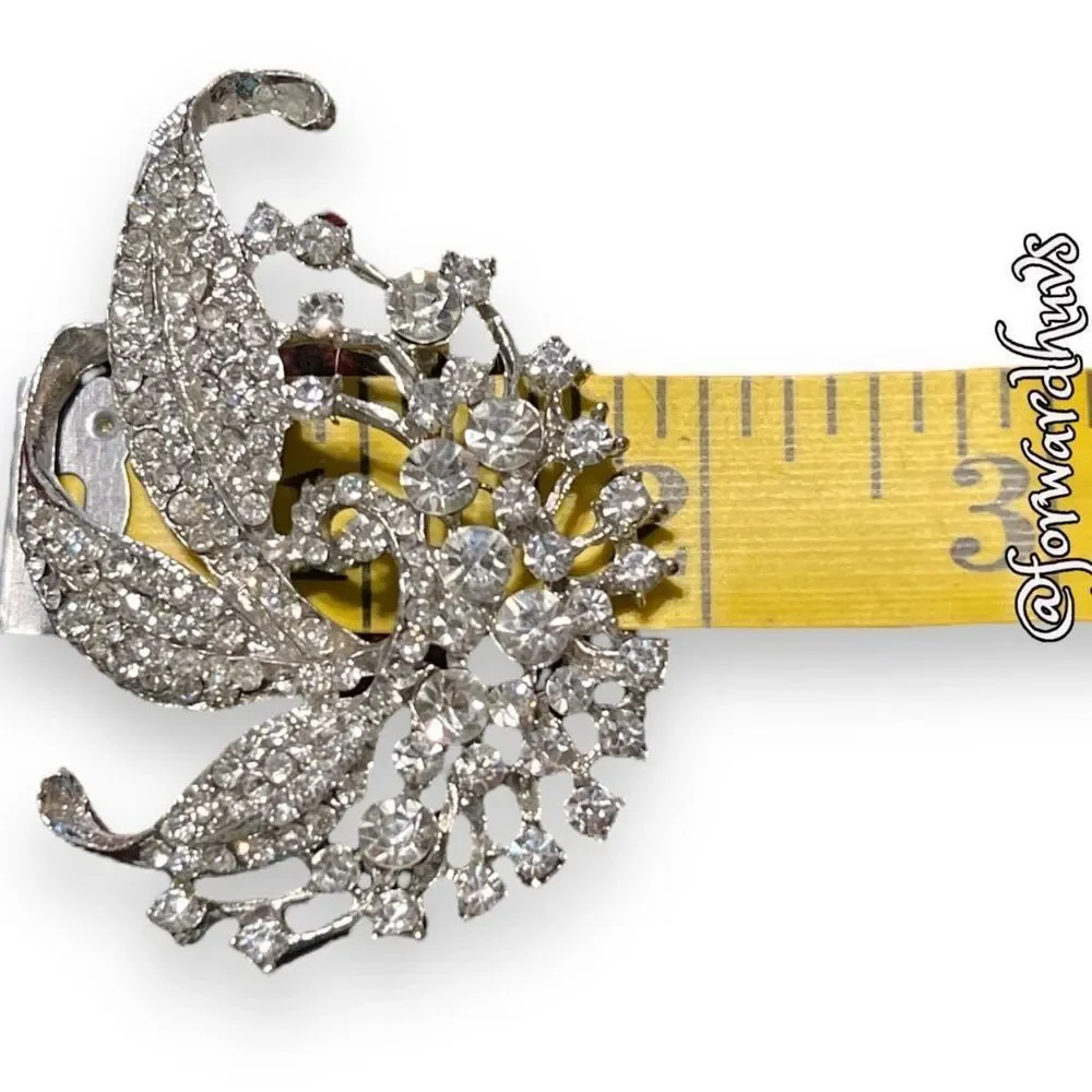 Vintage Rhinestone Brooch - Old Hollywood Glamour